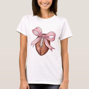 Footll Coquette Bow Footll Mum Mothers Day Footll  T-Shirt