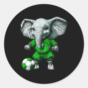 Footll Elephants Classic Round Sticker