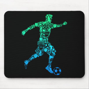 Footll Funny Soccer Player Belly Pregnant Mama Mouse Mat