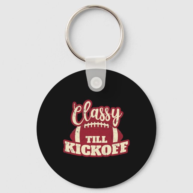 Footll Girl Gift Cly Till Kickoff Fall Footll Fan  Key Ring (Front)