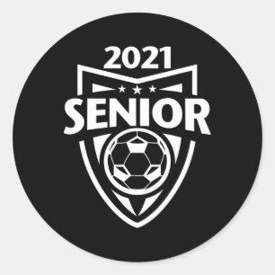 Footll Graduation Shirt Senior Soccer High School Classic Round Sticker