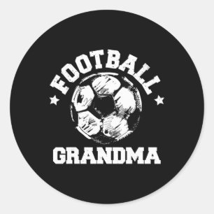 Footll Grandma Sketch Soccer Ll Proud Match Day Gr Classic Round Sticker