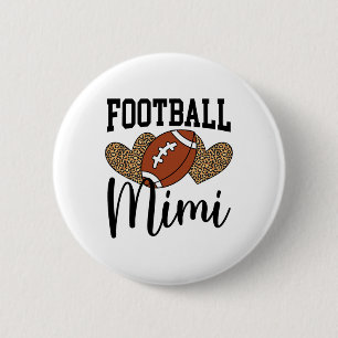 Footll Mimi Hearts Grandma Mimi Of A Footll Player 6 Cm Round Badge