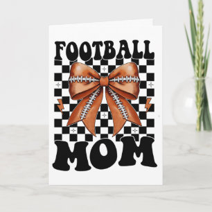 Footll Mom Coquette Footll Bow Mother Day For Wome Card