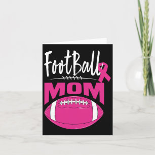 Footll Mum Breast Cancer Awareness Pink Ribbon Leo Card