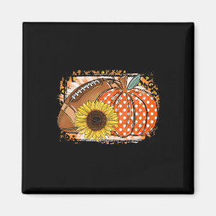 Footll Pumpkin Sunflower Footll Lover Fall Thanksg Magnet