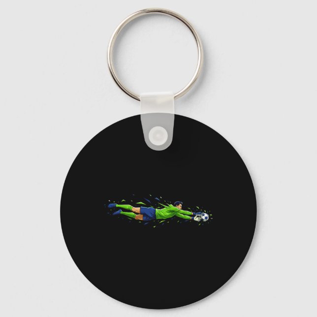 Footll Soccer Perfect Goalkeeper Safe Comic  Key Ring (Front)