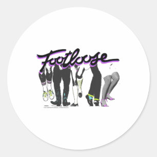 Footloose Dancing Feet Title Logo Classic Round Sticker