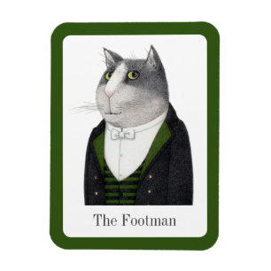 FOOTMAN CAT 3x4 Flexible Magnet + Text