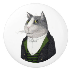 FOOTMAN CAT Ceramic Knob
