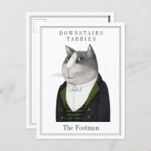 FOOTMAN CAT Postcard 
