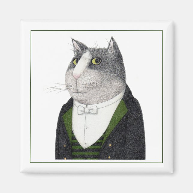 FOOTMAN CAT Square Magnet II (Front)