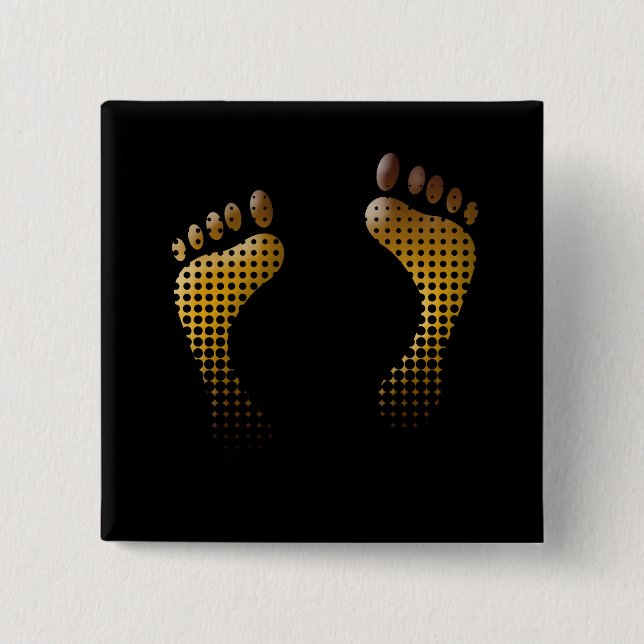 Footprint 15 Cm Square Badge (Front)