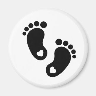 Footprint Baby Heart, Baby Feet Magnet