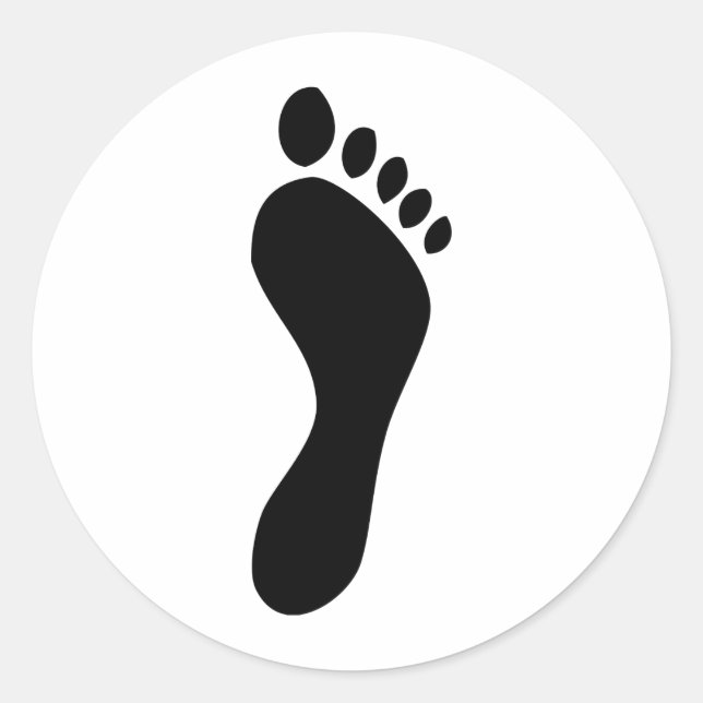 footprint classic round sticker (Front)