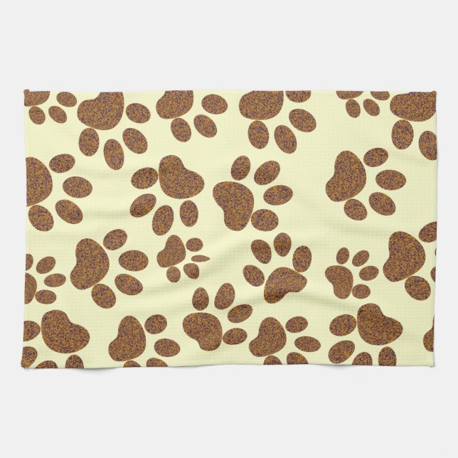 Footprint Dog Tea Towel (Horizontal)