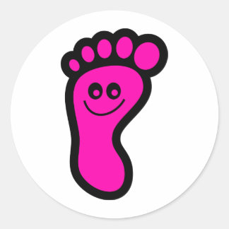 Footprint Icon Classic Round Sticker