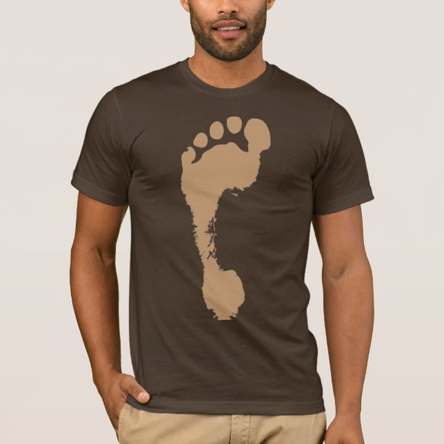 Footprint in Brown T-Shirt (Front)