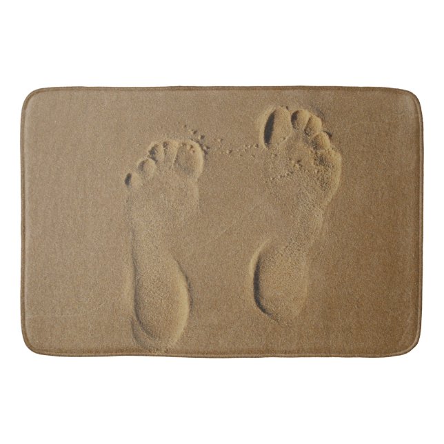 Footprint In The Sand Bath Mat (Front)