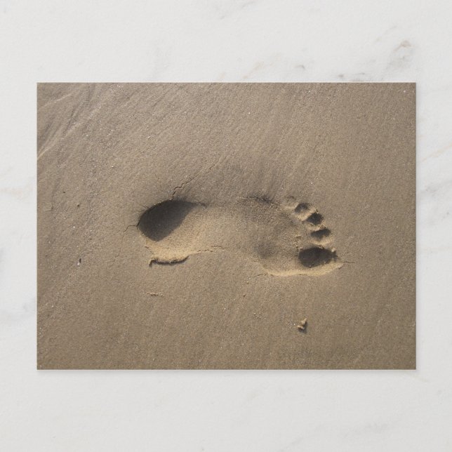 Footprint in the sand postcard (Front)