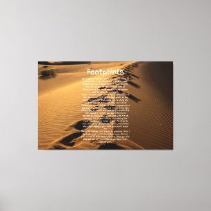 Footprint Prayer Faith Based Canvas Art