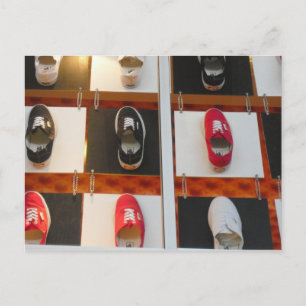 Footprint Shoe Postcard