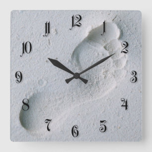Footprint Square Wall Clock