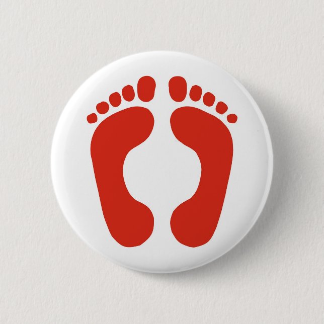Footprints 6 Cm Round Badge (Front)