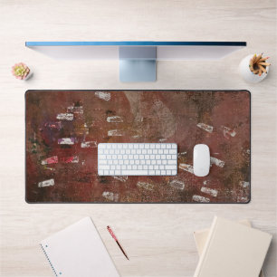 Footprints, A Gel Print Abstract Desk Mat