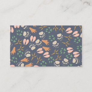 Footprints Animal Lover Natural Spring Vibes Business Card