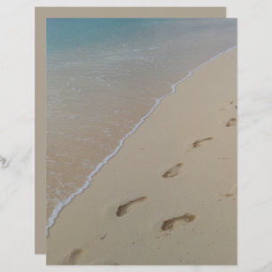 Footprints Beach Scrapbooking Paper