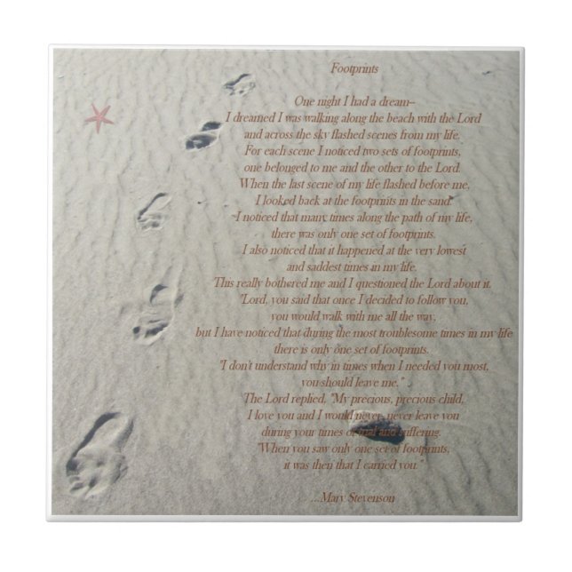footprints ceramic tile (Front)