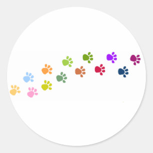 Footprints Classic Round Sticker