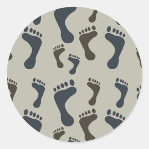 Footprints Classic Round Sticker