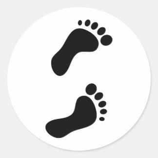 Footprints Classic Round Sticker