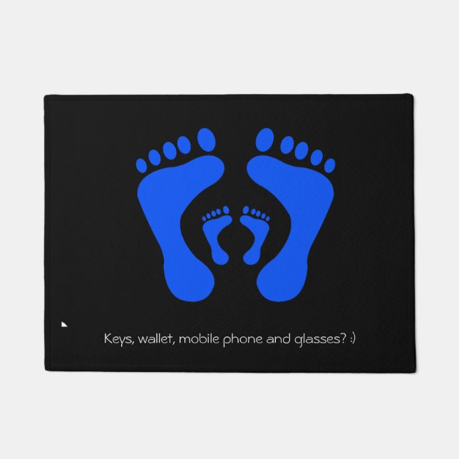 Footprints Doormat with reminder (Front)