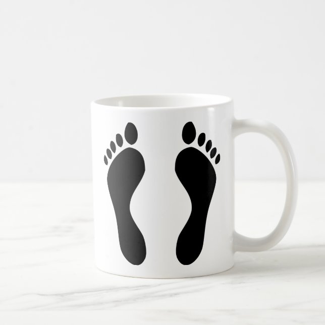 footprints feet coffee mug (Right)