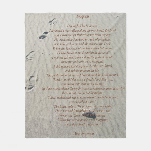 Footprints fleece blanket (Front)