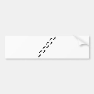 footprints icon bumper sticker
