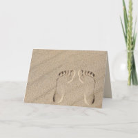 Footprints In Beach Sand Birthday