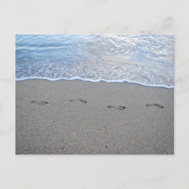 Footprints in Puerto Rico Postcard (Front)