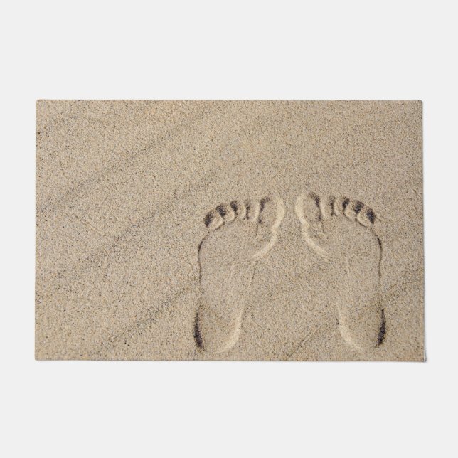 Footprints In Sand Doormat (Front)