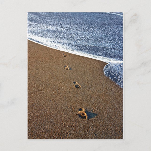 Footprints in Sand Postcard (Front)