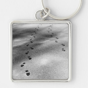 Footprints in Snow Key Ring