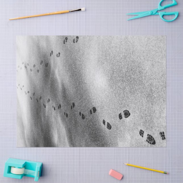 Footprints in Snow Tissue Paper (Craft)