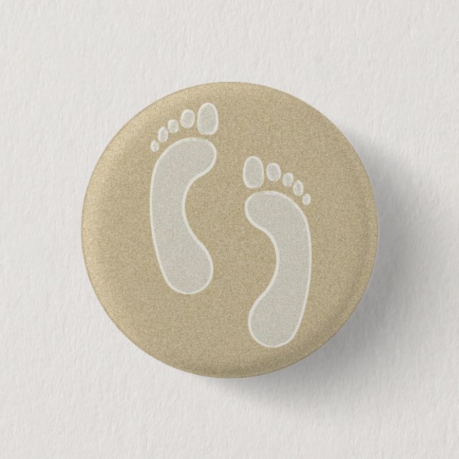 Footprints in the Sand 3 Cm Round Badge (Front)