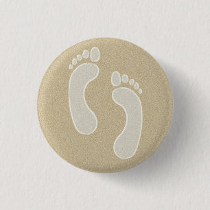 Footprints in the Sand 3 Cm Round Badge