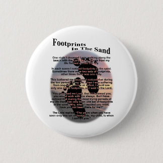 Footprints in the Sand 6 Cm Round Badge