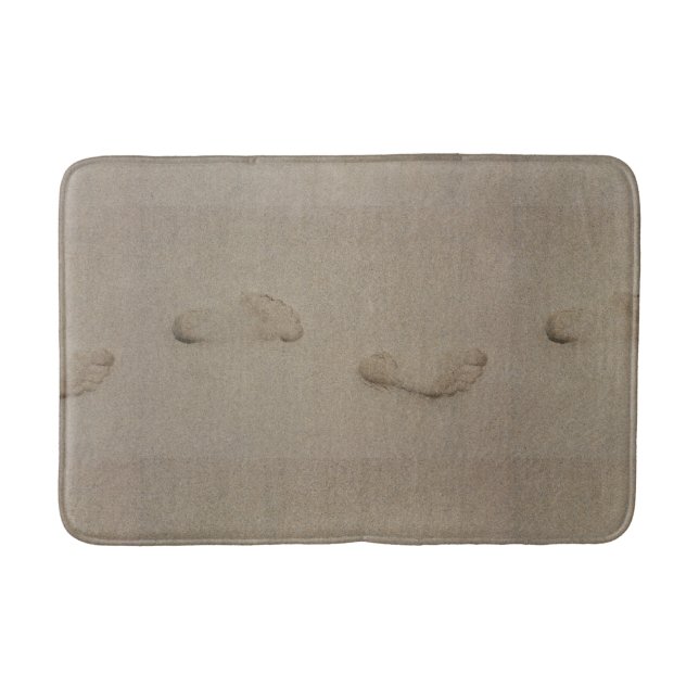 Footprints in the sand bath mat (Front)