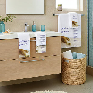 footprints in the sand bath towel set